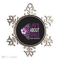 Life's About Goals And Assist Soccer Quote Ornament thumb 0