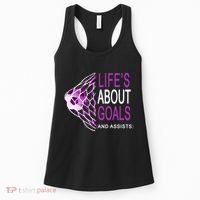 Life's About Goals And Assist Soccer Quote Women's Tank Top thumb 0