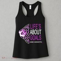 Life's About Goals And Assist Soccer Quote Women's Tank Top thumb 3