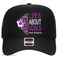 Life's About Goals And Assist Soccer Quote Hat thumb 0