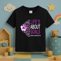 Life's About Goals And Assist Soccer Quote Toddler T-Shirt thumb 3