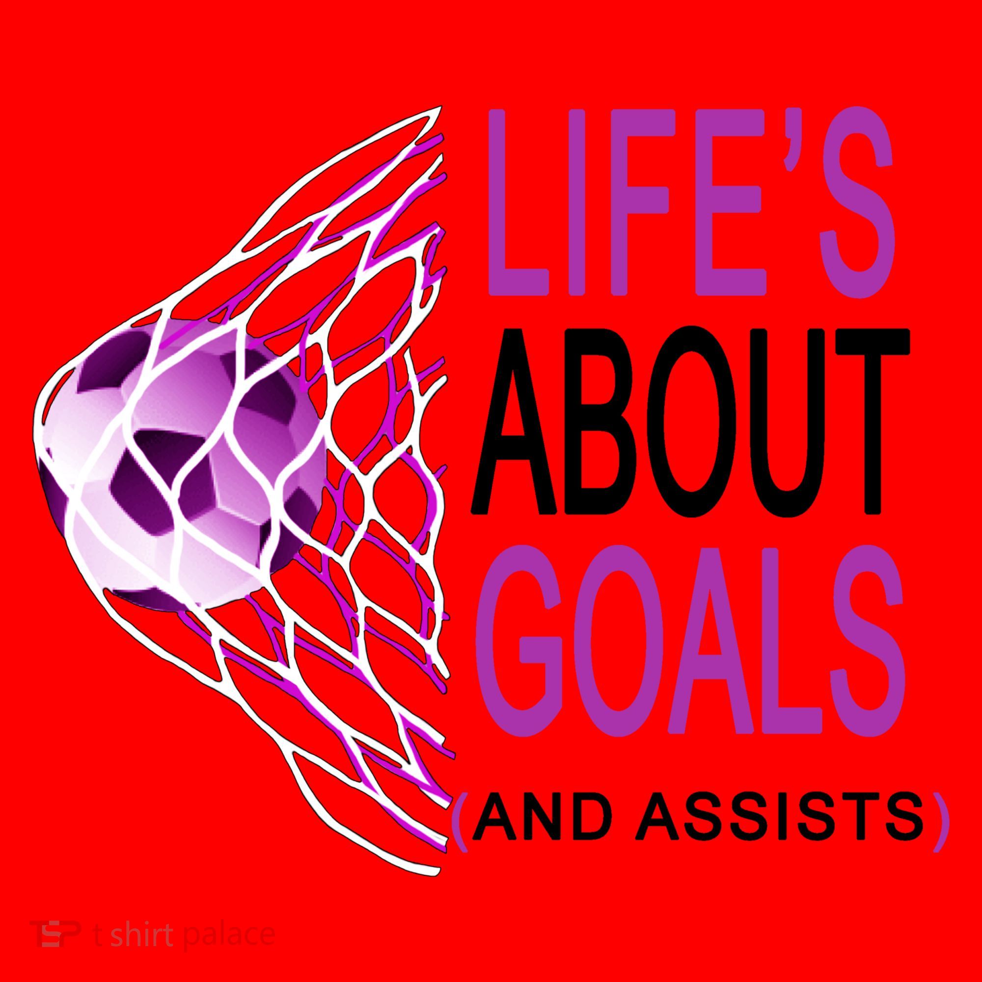 Life's About Goals And Assist Soccer Quote Santa Hat
