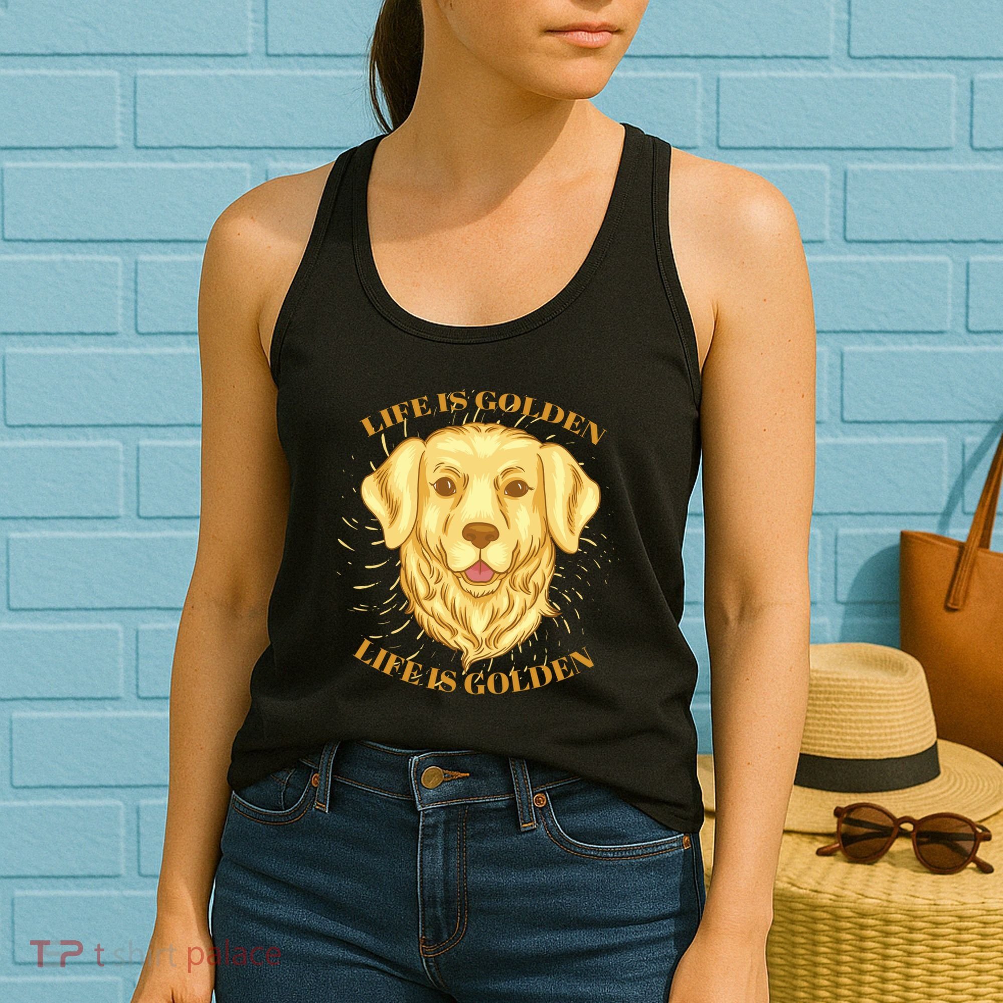 Life Is Golden Dog Women's Tank Top