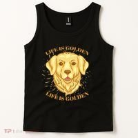 Life Is Golden Dog Tank Top thumb 2