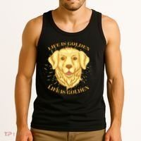 Life Is Golden Dog Tank Top thumb 3