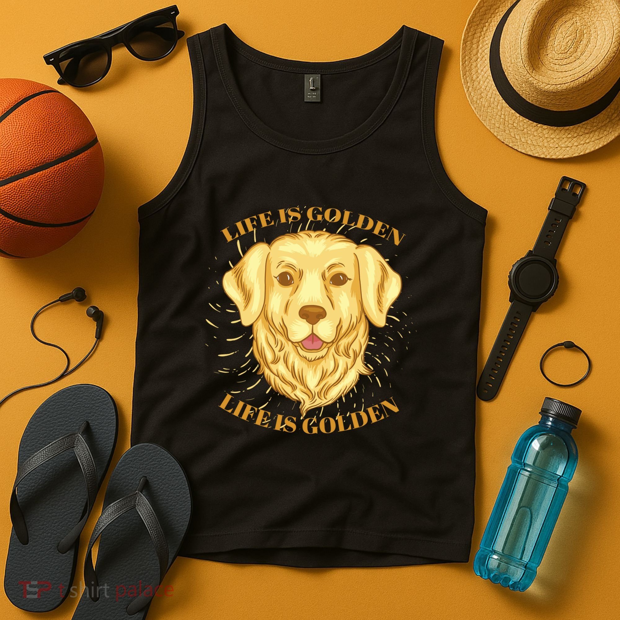 Life Is Golden Dog Tank Top