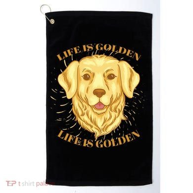 Life Is Golden Dog Golf Towel