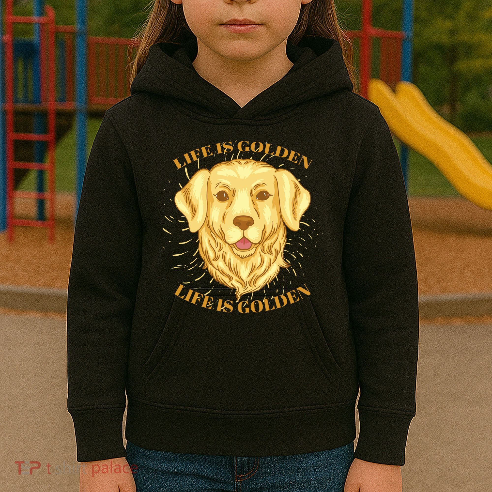 Life Is Golden Dog Kids Hoodie