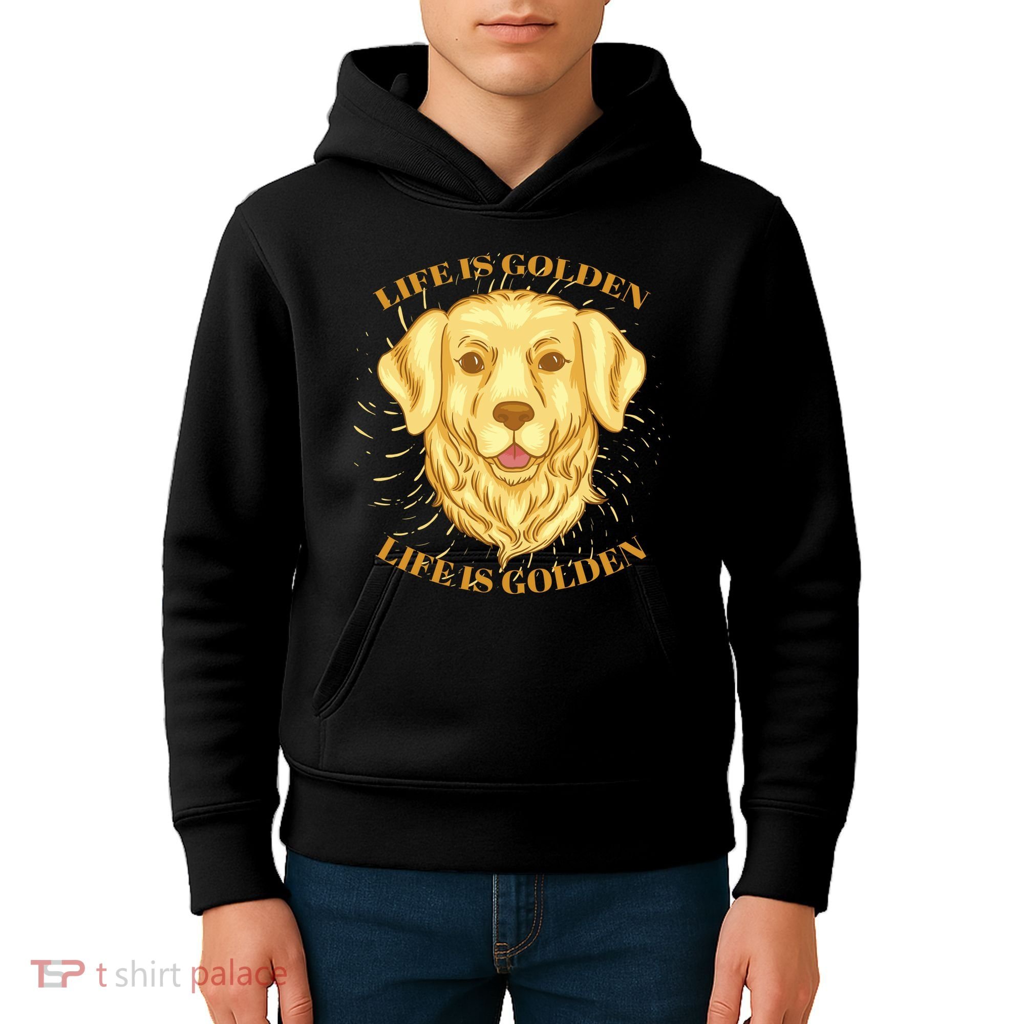 Life Is Golden Dog Kids Hoodie