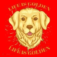 Life Is Golden Dog Santa Hat thumb 1