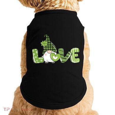 Love Irish Gnome Cute St Patricks Day Doggie Tank