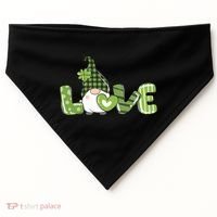 Love Irish Gnome Cute St Patricks Day USA-Made Doggie Bandana thumb 0