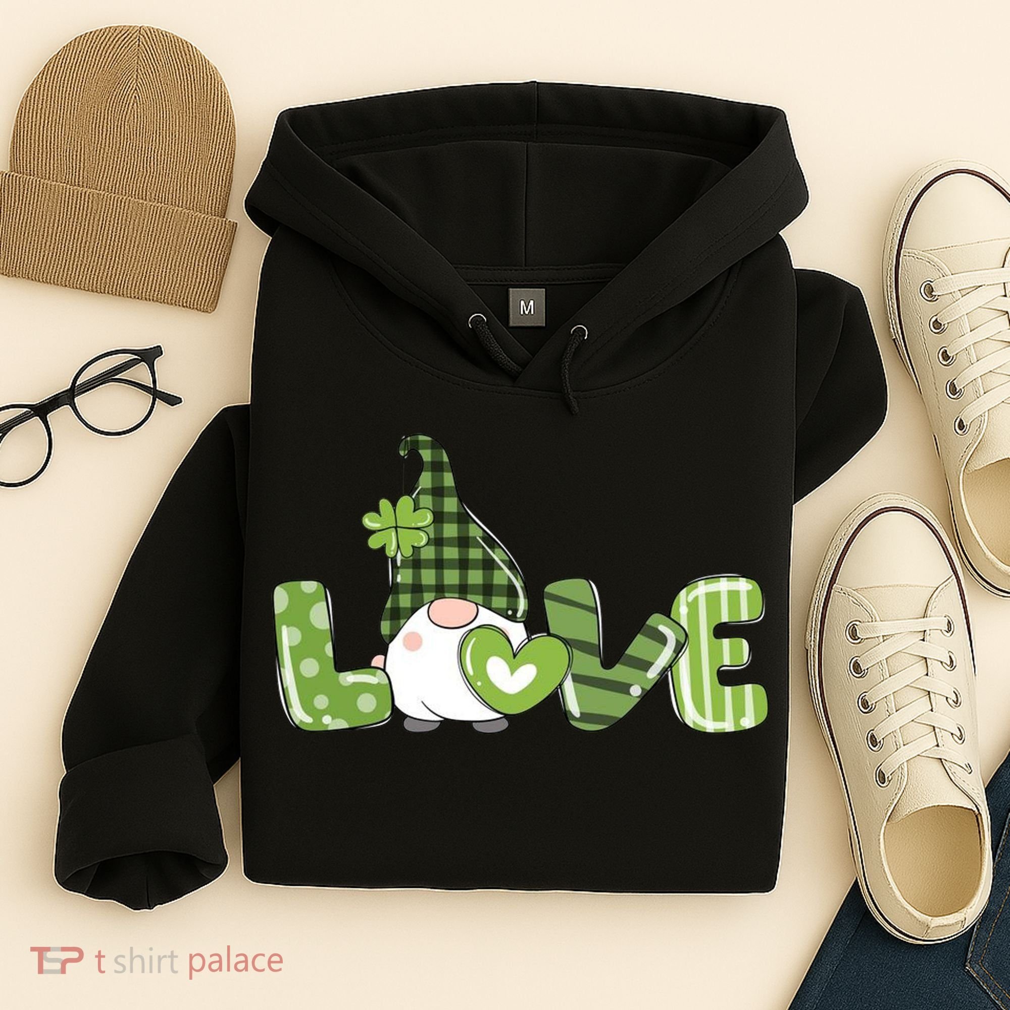 Love Irish Gnome Cute St Patricks Day Hoodie