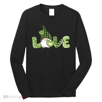 Love Irish Gnome Cute St Patricks Day Long Sleeve Shirt