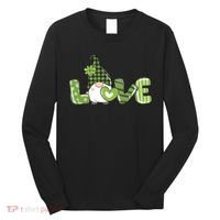 Love Irish Gnome Cute St Patricks Day Long Sleeve Shirt thumb 0
