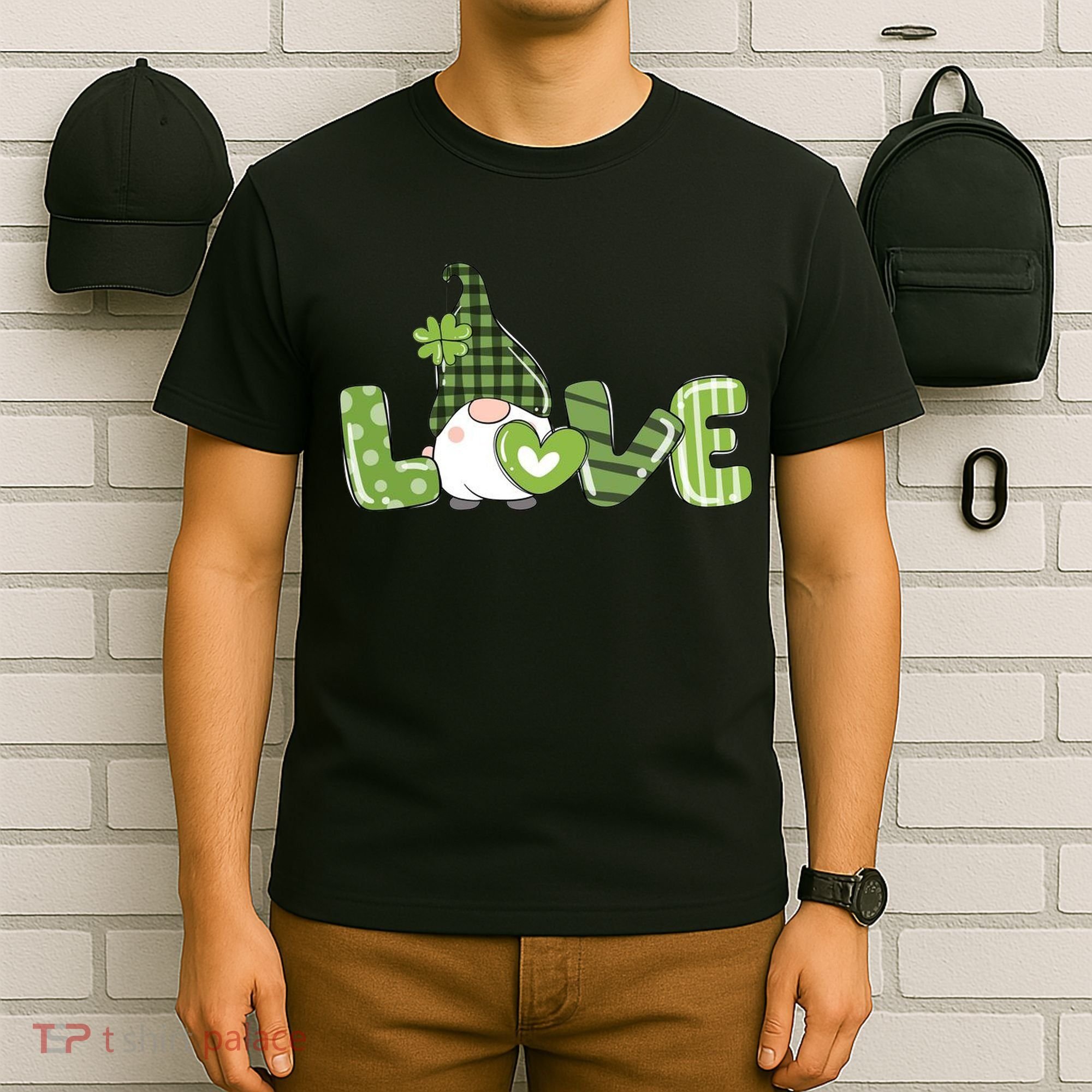 Love Irish Gnome Cute St Patricks Day T-Shirt