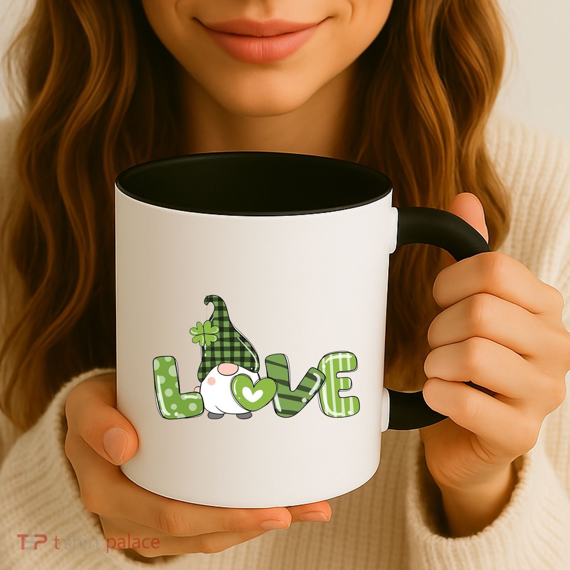 Love Irish Gnome Cute St Patricks Day Coffee Mug