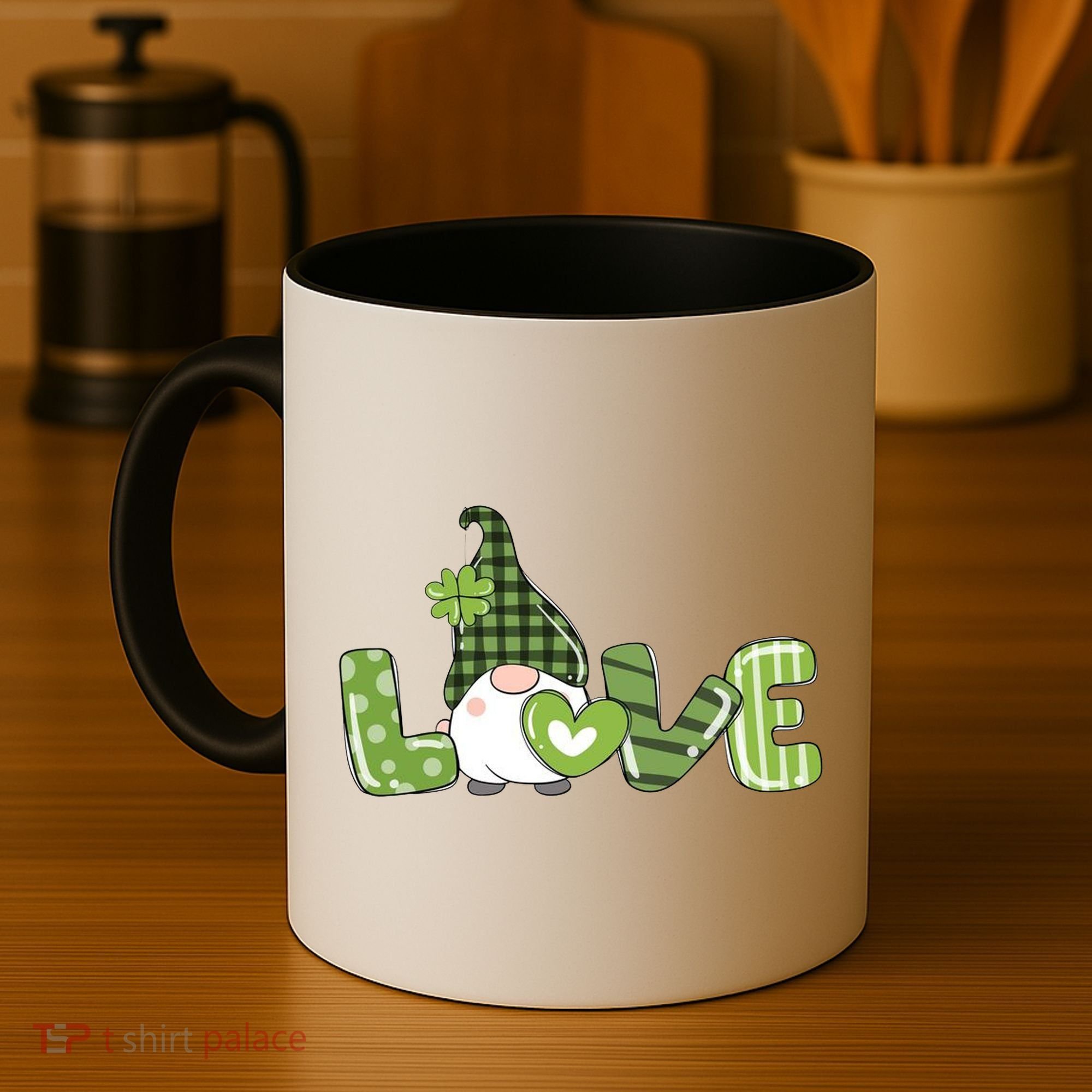 Love Irish Gnome Cute St Patricks Day Coffee Mug