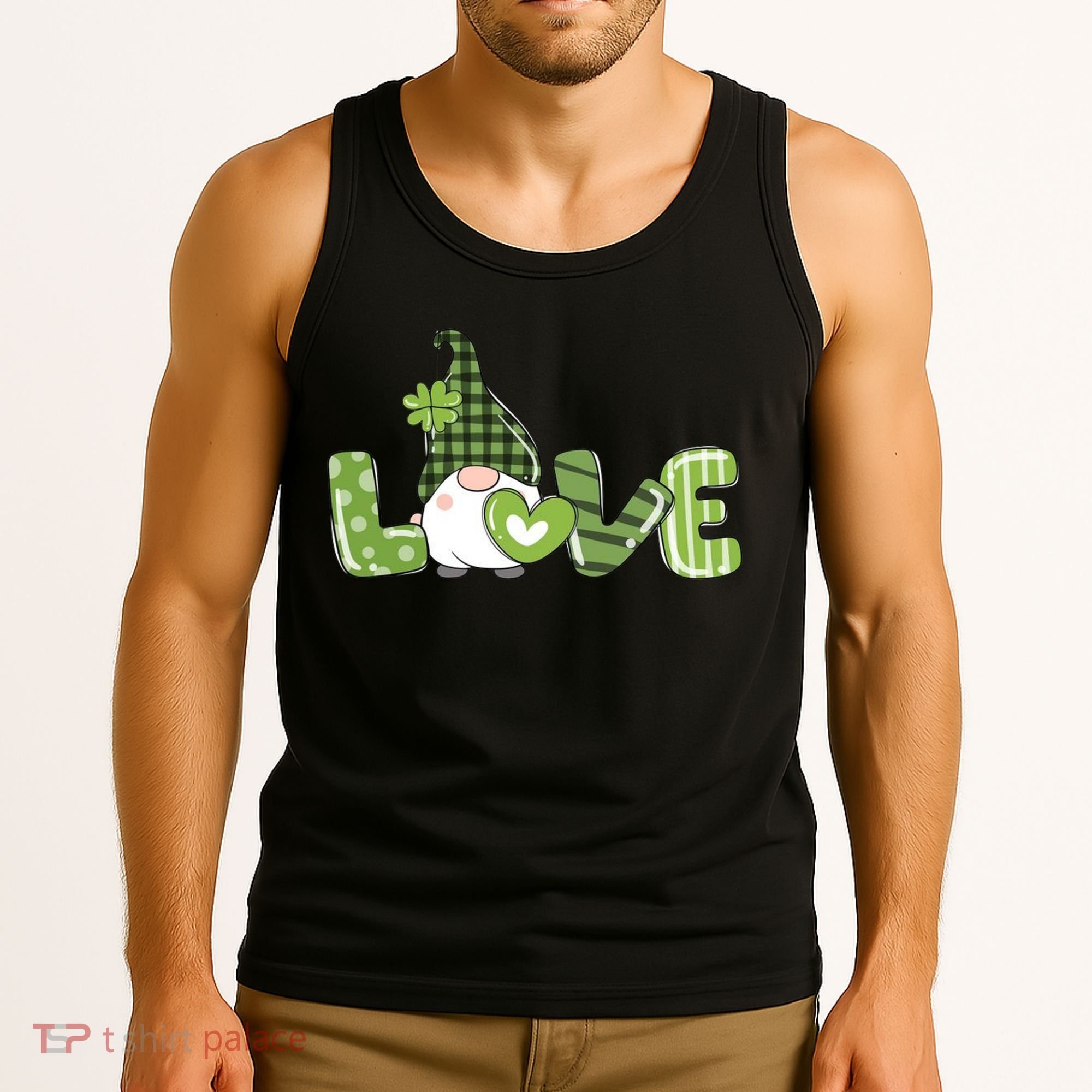 Love Irish Gnome Cute St Patricks Day Tank Top