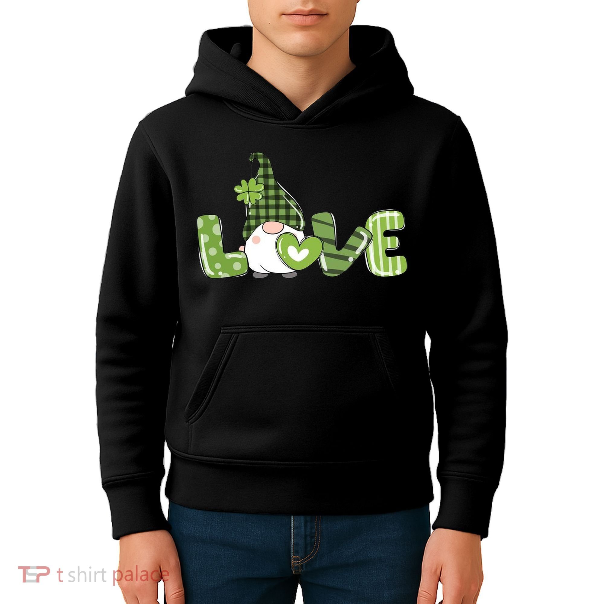 Love Irish Gnome Cute St Patricks Day Kids Hoodie