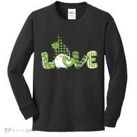Love Irish Gnome Cute St Patricks Day Kids Long Sleeve Shirt thumb 0