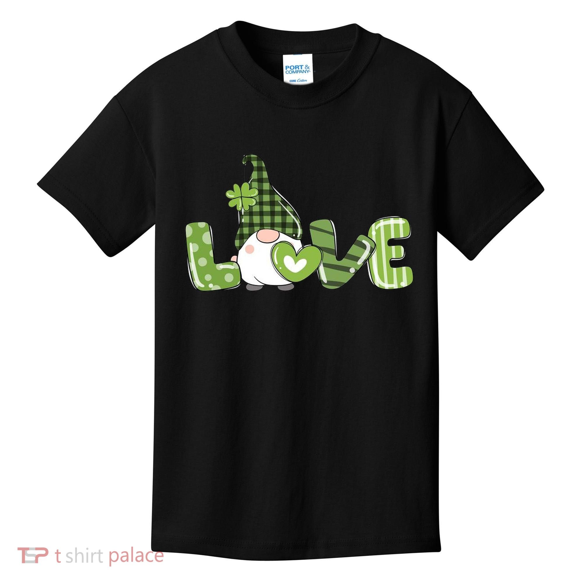 Love Irish Gnome Cute St Patricks Day Kids T-Shirt