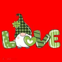 Love Irish Gnome Cute St Patricks Day Santa Hat thumb 1