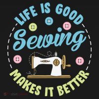 Life Is Good Sewing Makes Apron thumb 3