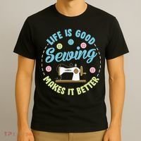 Life Is Good Sewing Makes T-Shirt thumb 3