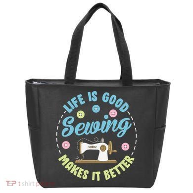 Life Is Good Sewing Makes Tote Bag