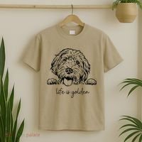Life Is Golden Dog Mom Goldendoodle Mama Mothers Day Gift T-Shirt thumb 2