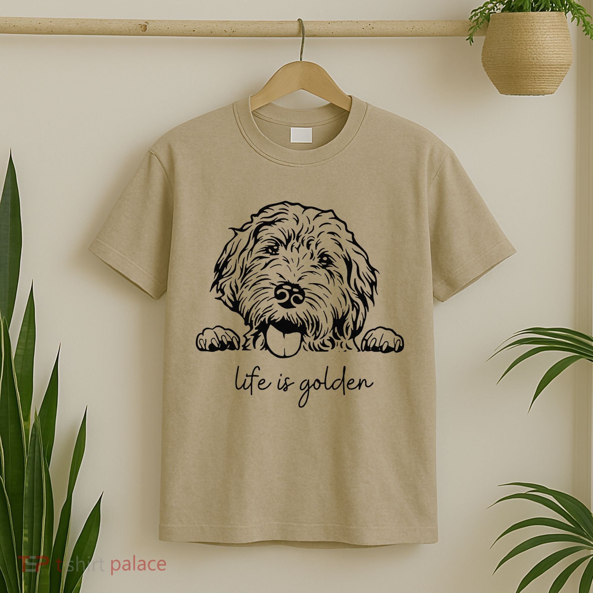 Life Is Golden Dog Mom Goldendoodle Mama Mothers Day Gift T-Shirt