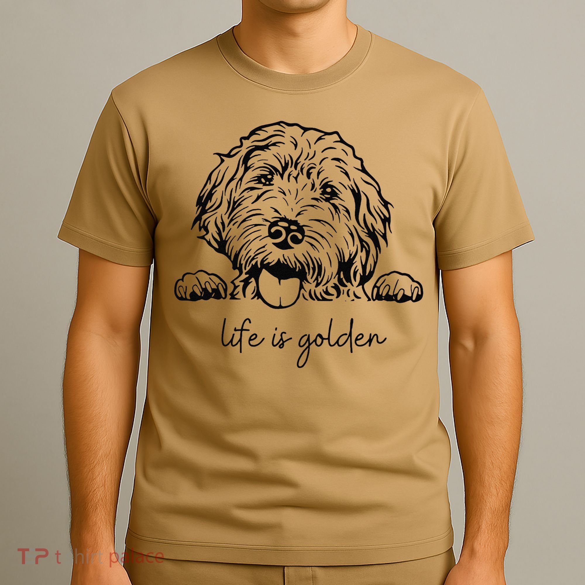 Life Is Golden Dog Mom Goldendoodle Mama Mothers Day Gift T-Shirt