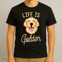 Life Is Golden Retriever  Dog Owner Gift T-Shirt thumb 3