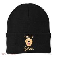 Life Is Golden Retriever  Dog Owner Gift Beanie thumb 0
