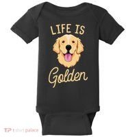 Life Is Golden Retriever  Dog Owner Gift Baby Bodysuit thumb 0