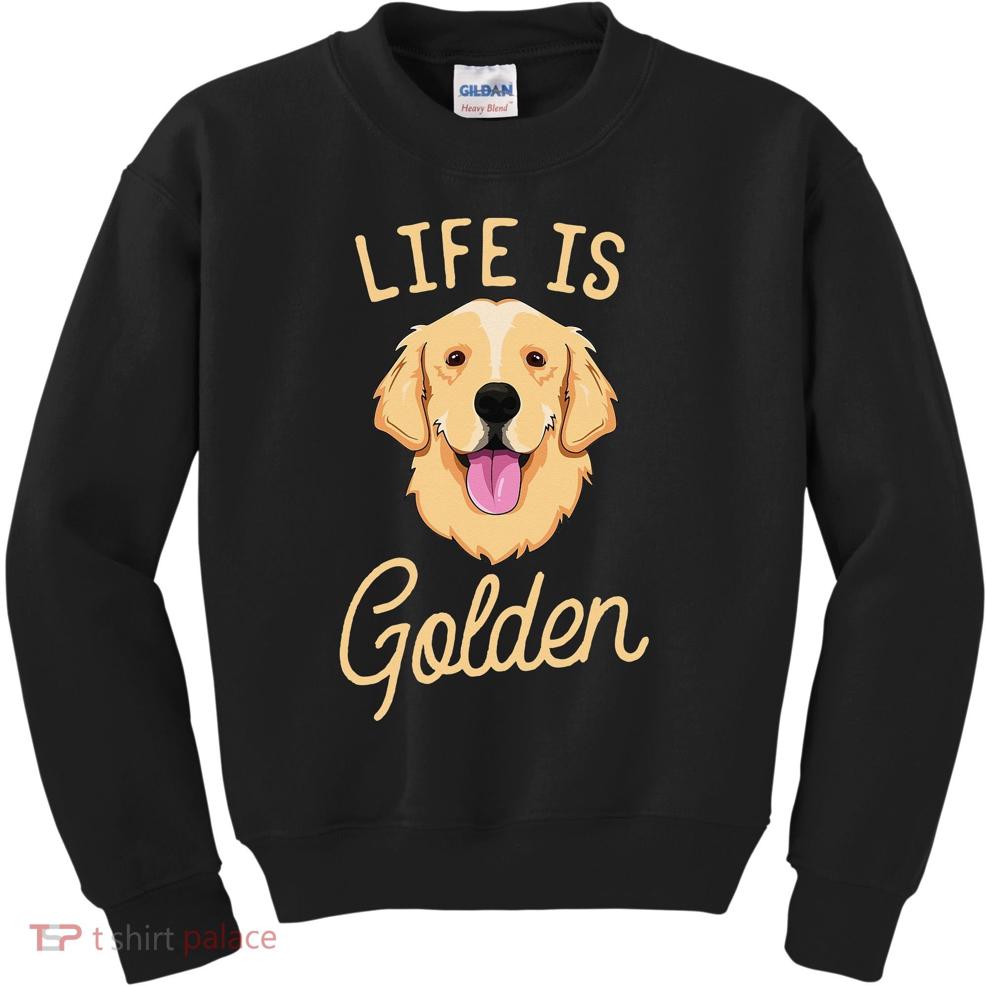 Life Is Golden Retriever  Dog Owner Gift Kids Sweatshirt