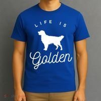 Life Is Golden Gift For Golden Retriever Lovers T-Shirt thumb 3