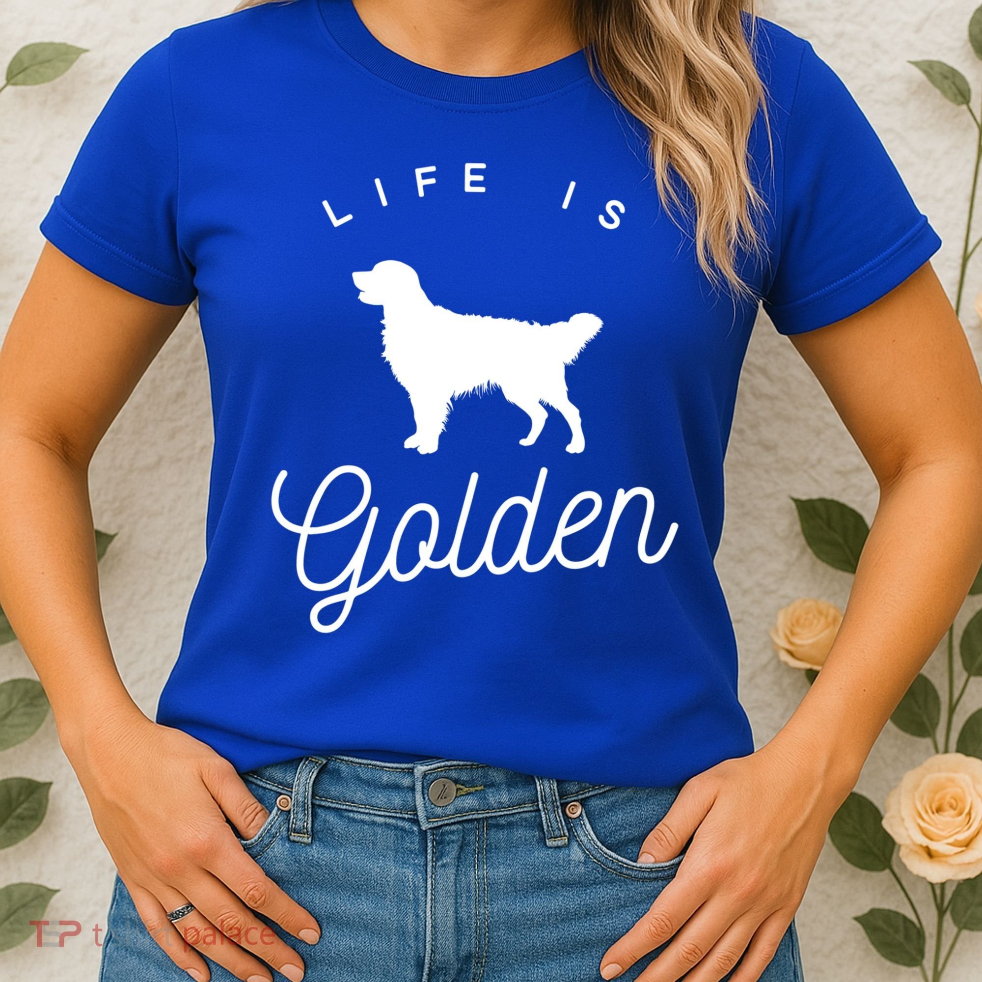 Life Is Golden Gift For Golden Retriever Lovers Women's T-Shirt