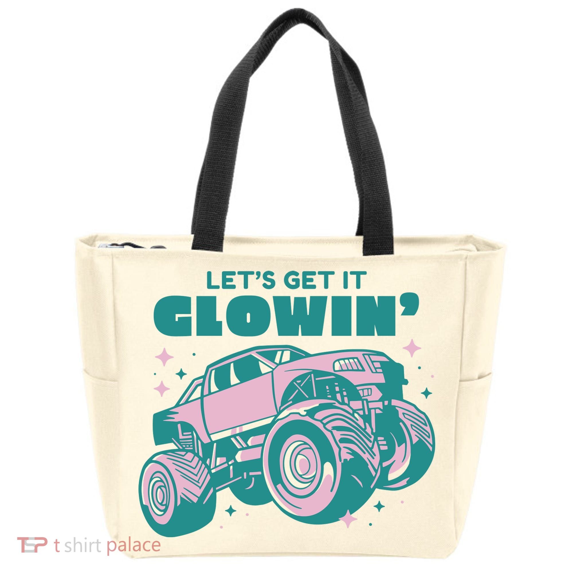 Let It Glowin Monster Truck Tote Bag