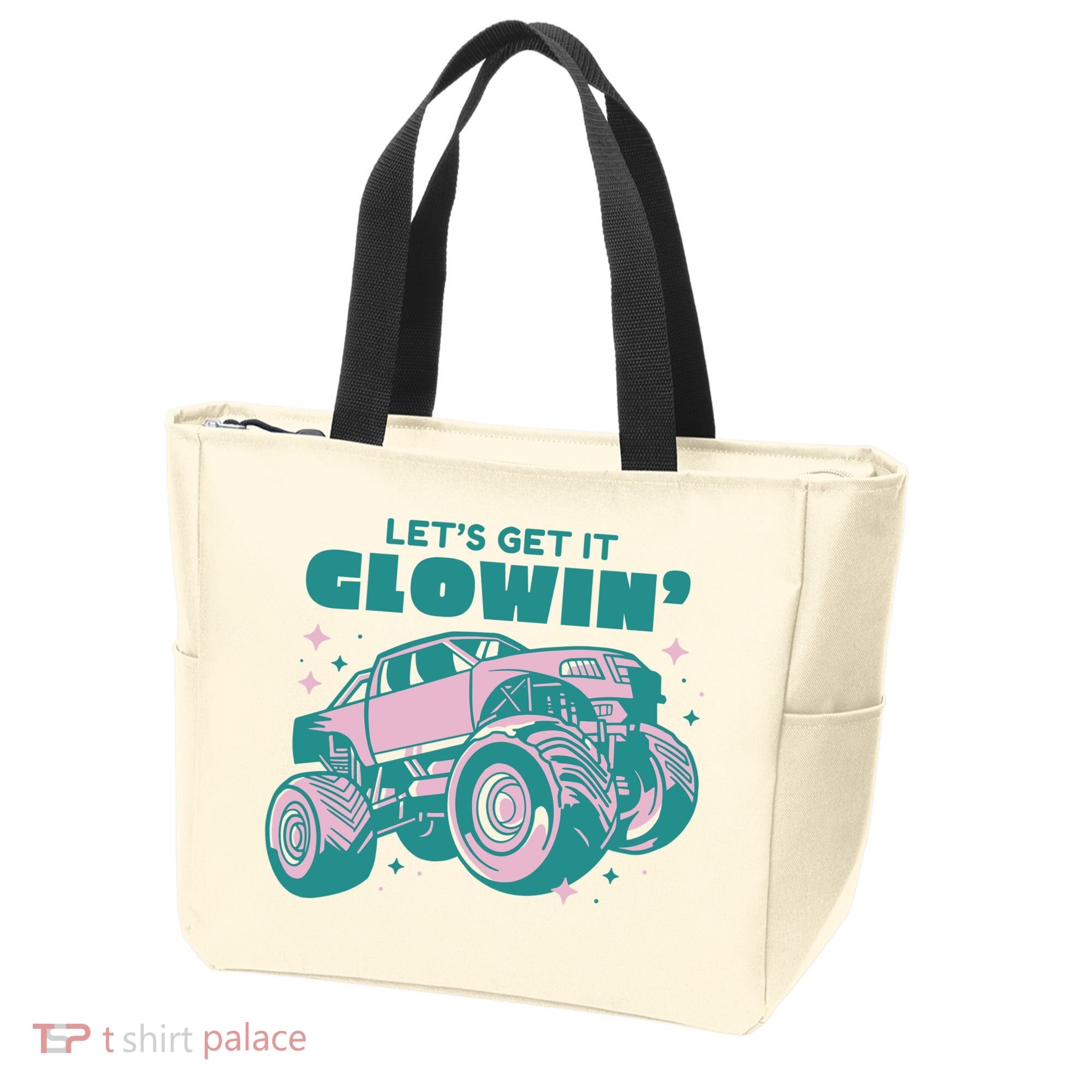 Let It Glowin Monster Truck Tote Bag