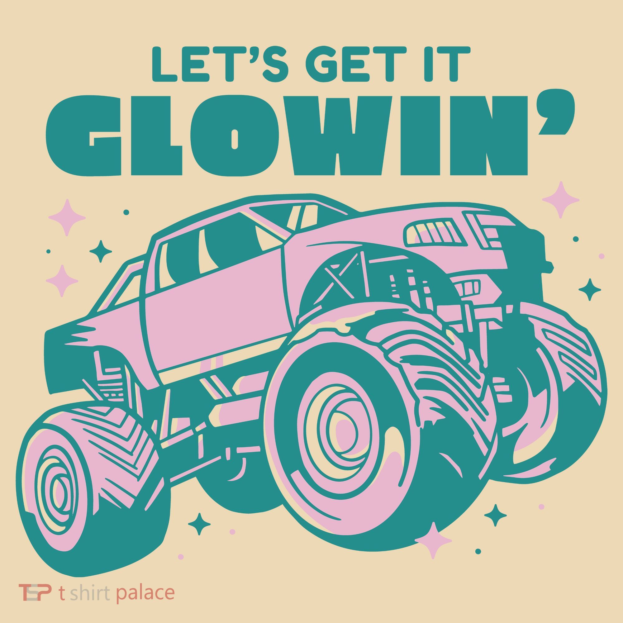 Let It Glowin Monster Truck Tote Bag