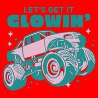 Let It Glowin Monster Truck Santa Hat thumb 1