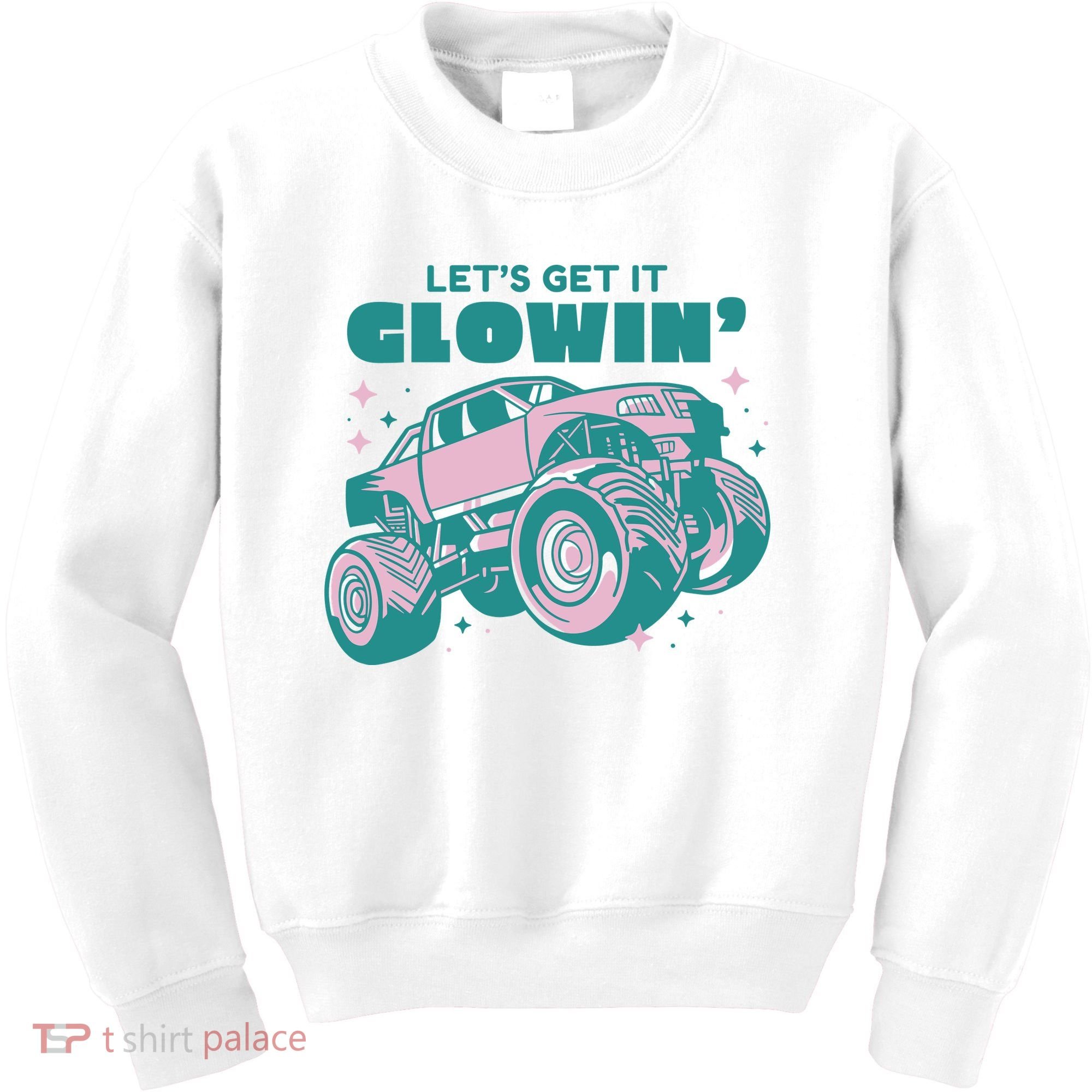 Let It Glowin Monster Truck Kids Sweatshirt