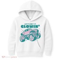 Let It Glowin Monster Truck Kids Hoodie thumb 0