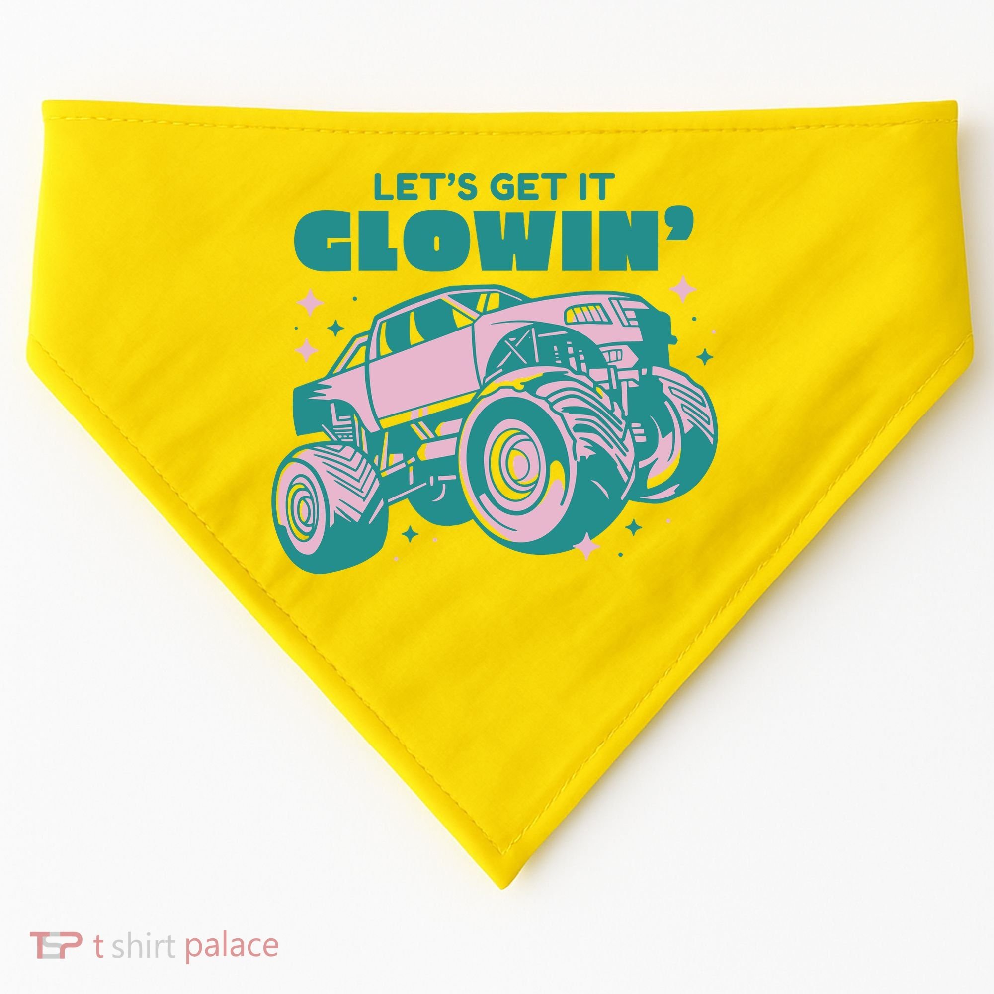 Let It Glowin Monster Truck USA-Made Doggie Bandana