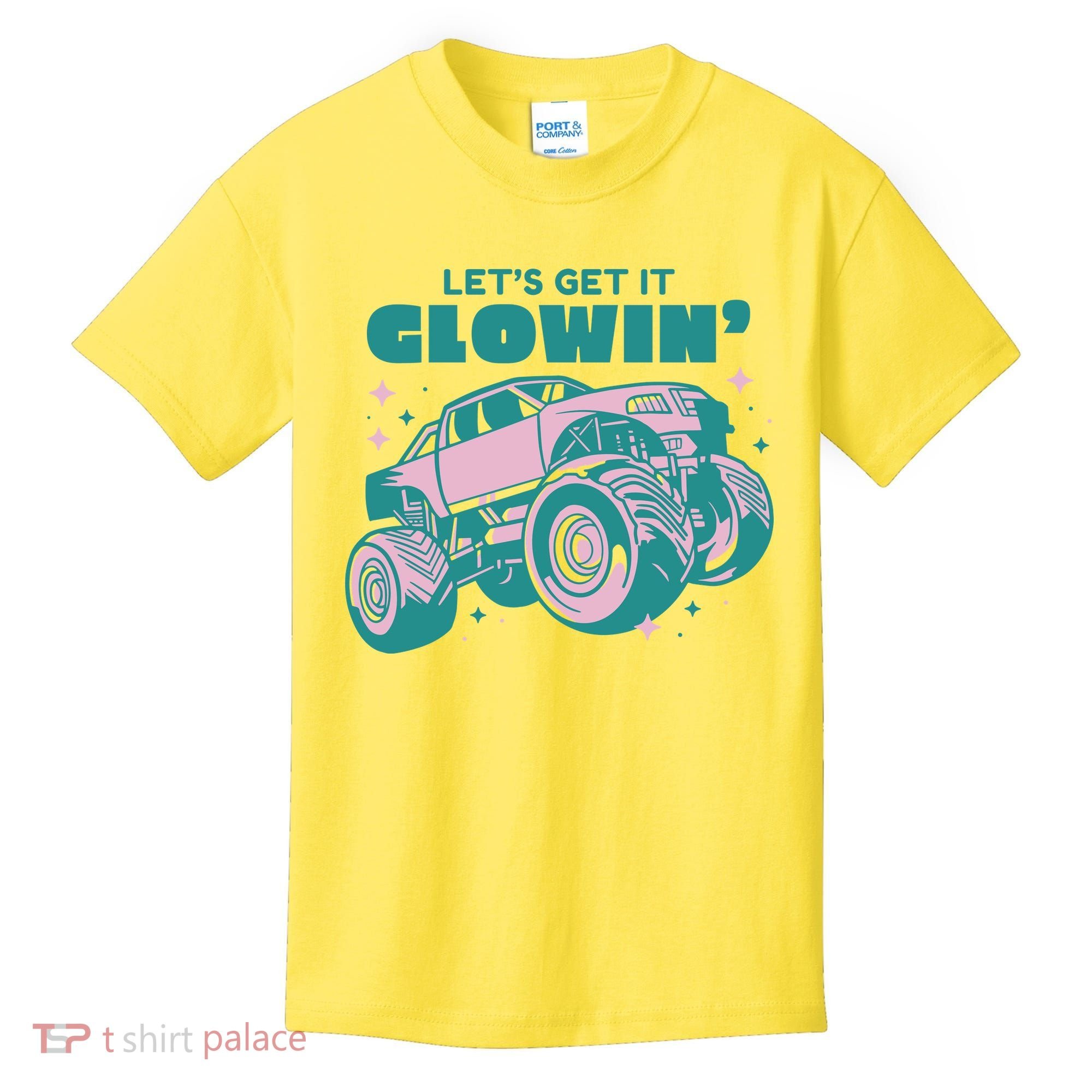Let It Glowin Monster Truck Kids T-Shirt