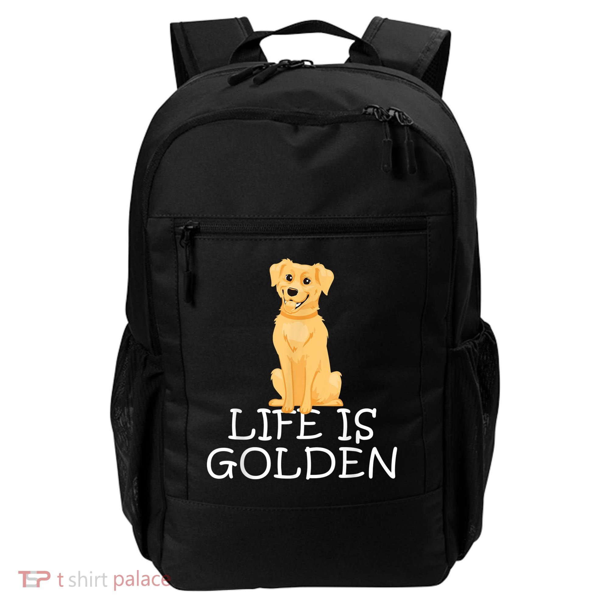 Life Is Golden Retriever Dog Gift Backpack