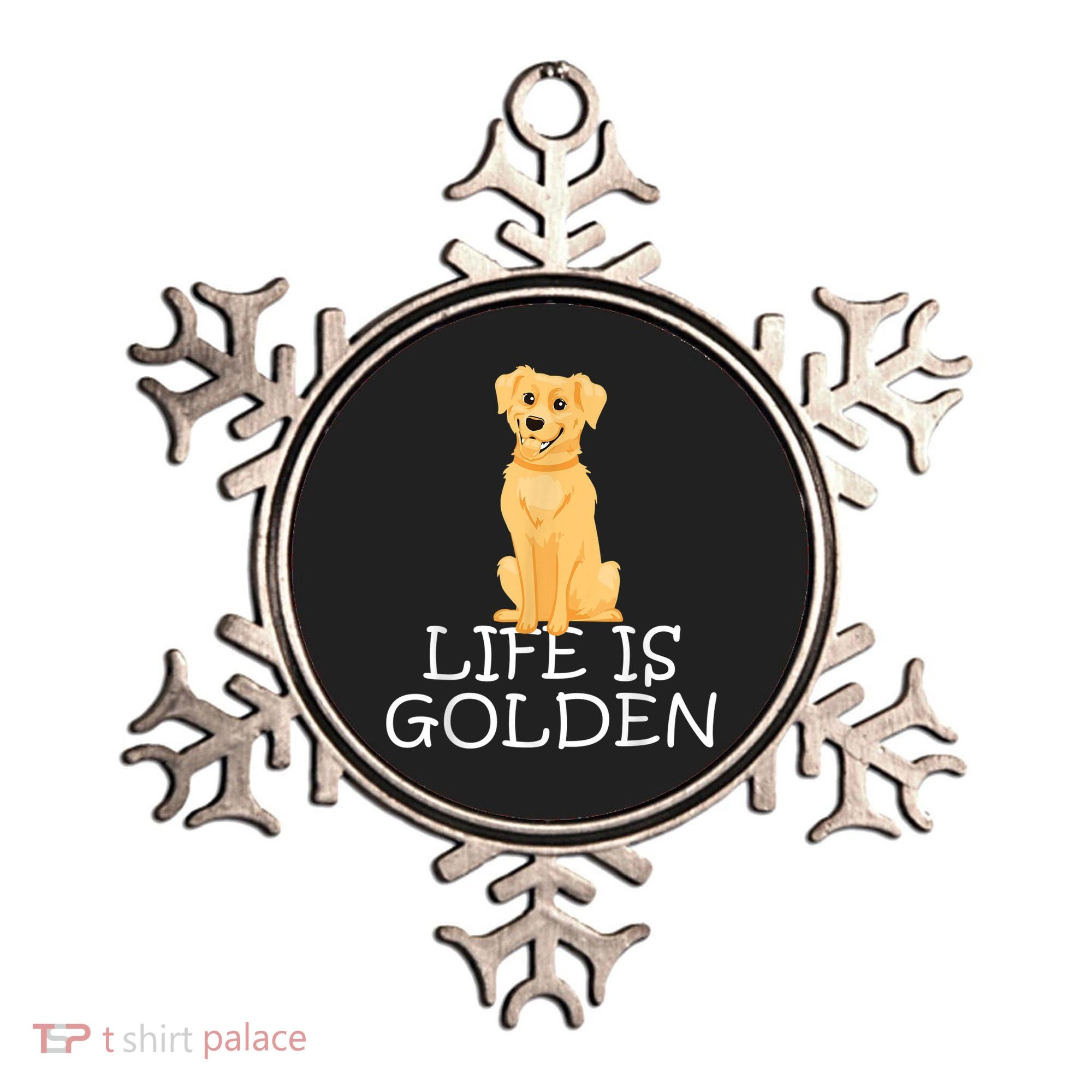 Life Is Golden Retriever Dog Gift Ornament