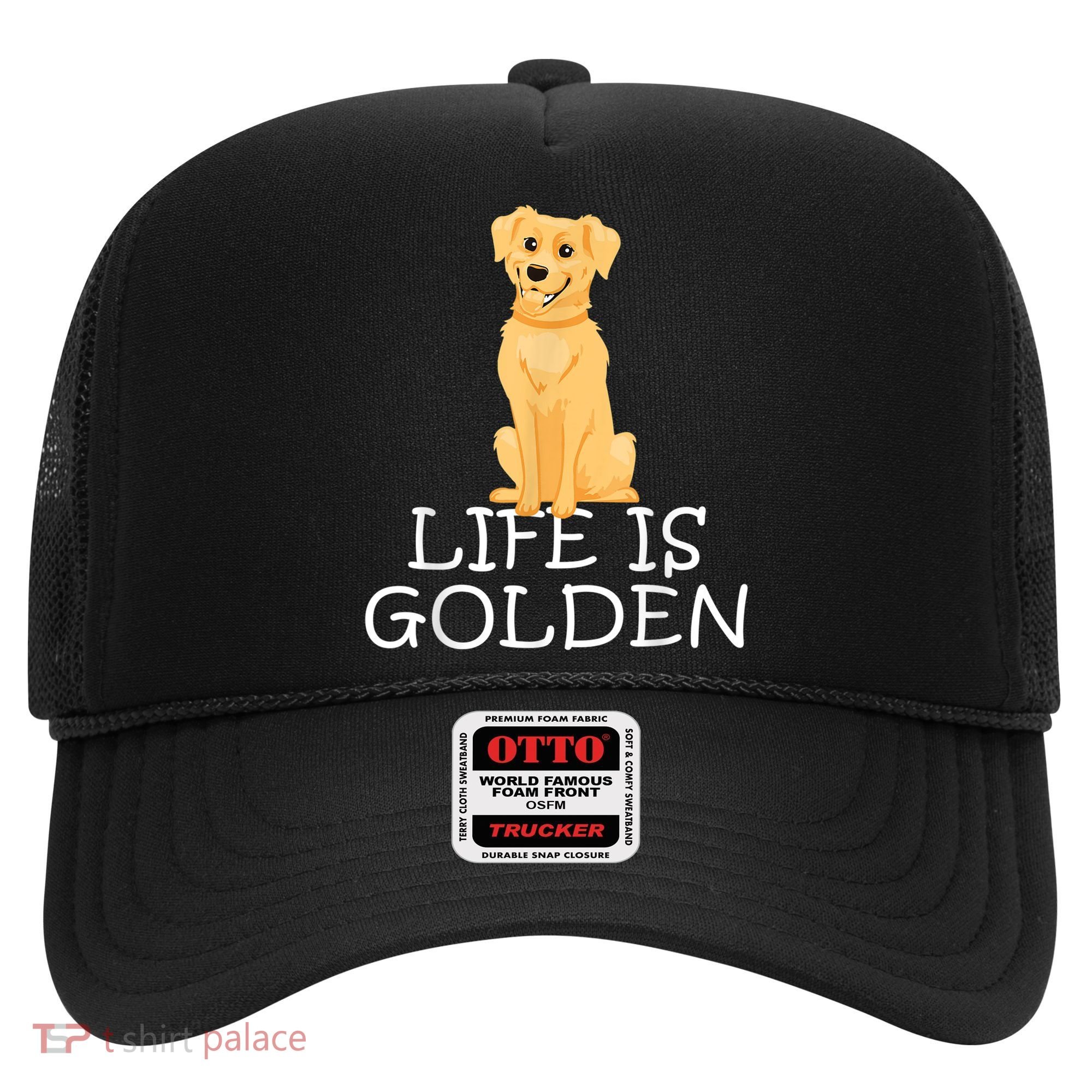 Life Is Golden Retriever Dog Gift Hat